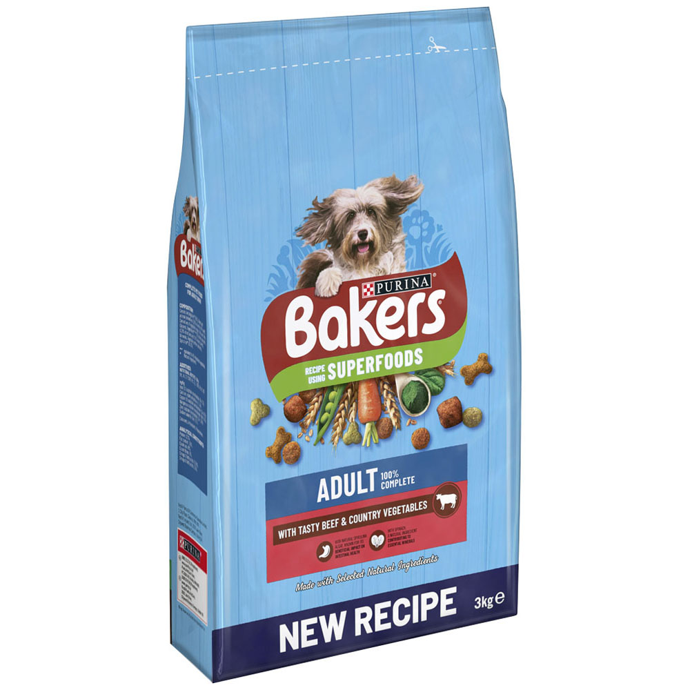 Bakers Dry Dog Food Beef and Veg 3kg Image 2