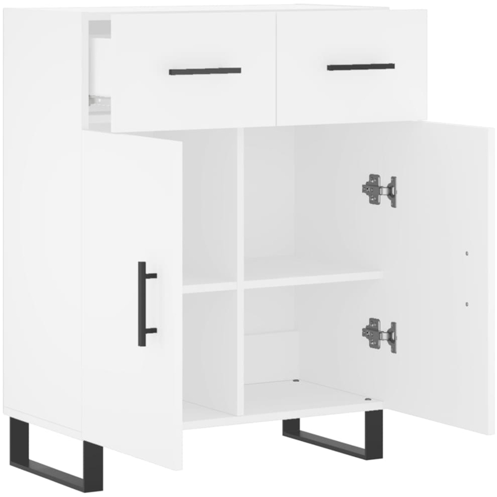 vidaXL 2 Door 2 Drawer White Sideboard Image 5