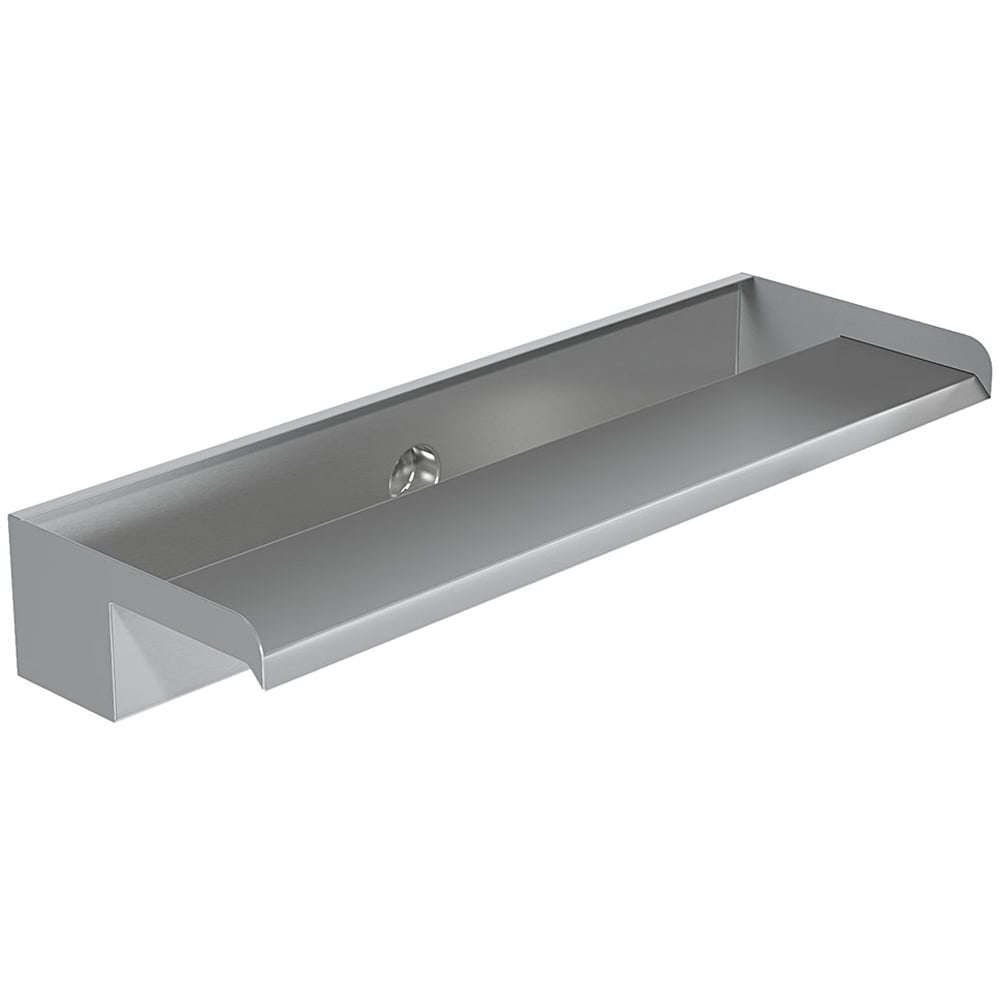 Living and Home Stainless Steel Wall Mounted Outdoor Waterfall Feature 60 x 20cm Image 1