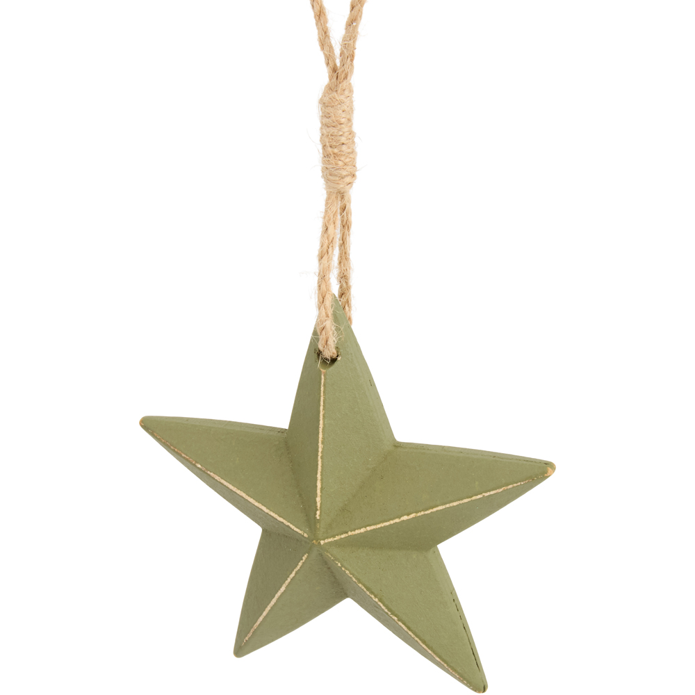 Wooden Green Star Green Image 6
