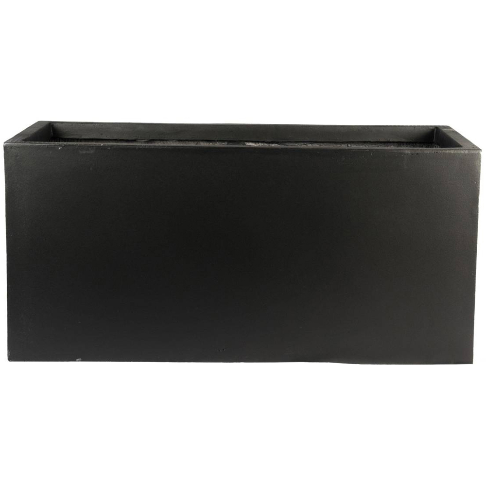 wilko Window Flower Box Black Light Concrete Outdoor Planter 20.5cm Image 1