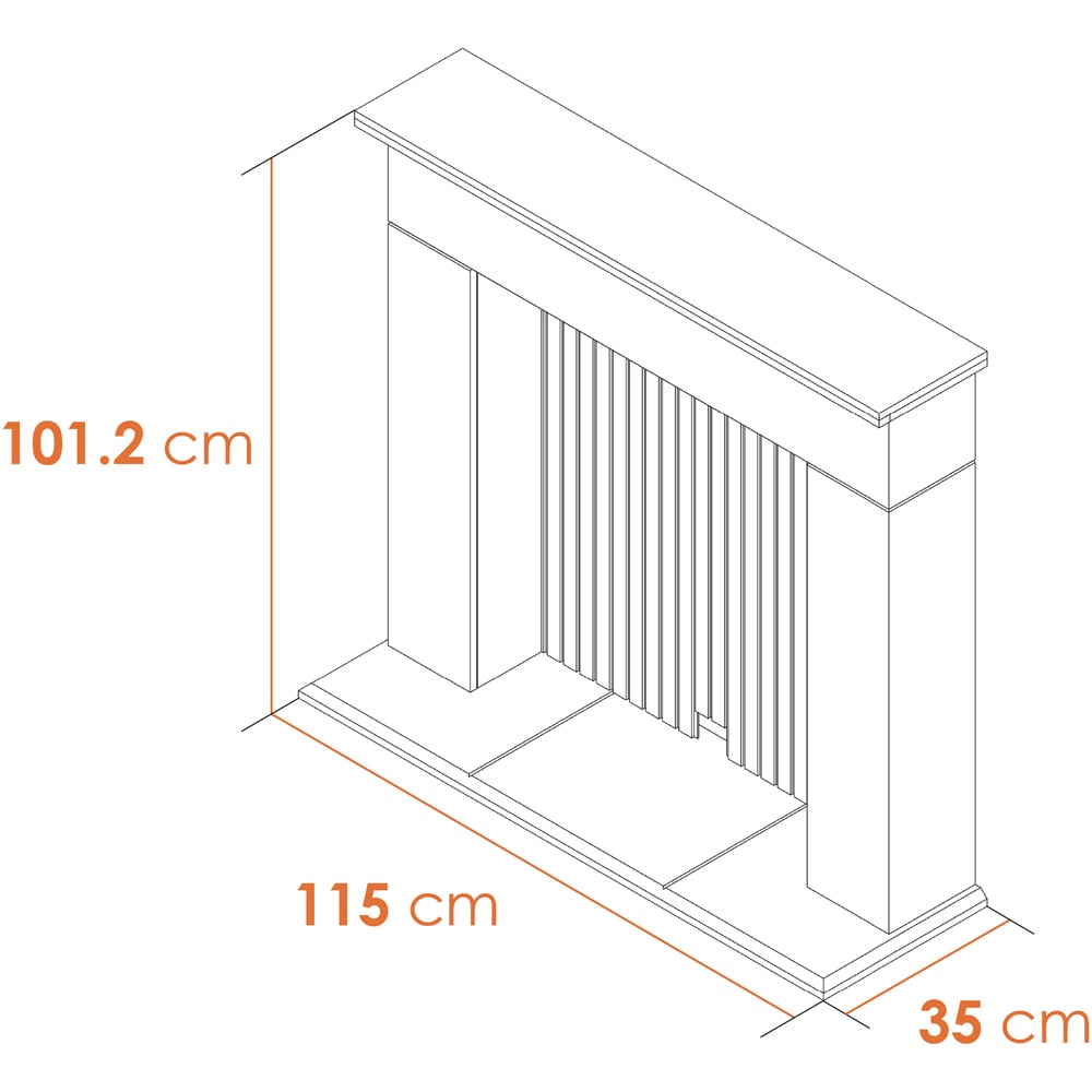 Adam Innsbruck Oak Fireplace with Woodhouse Black Electric Stove 45 inch Image 7