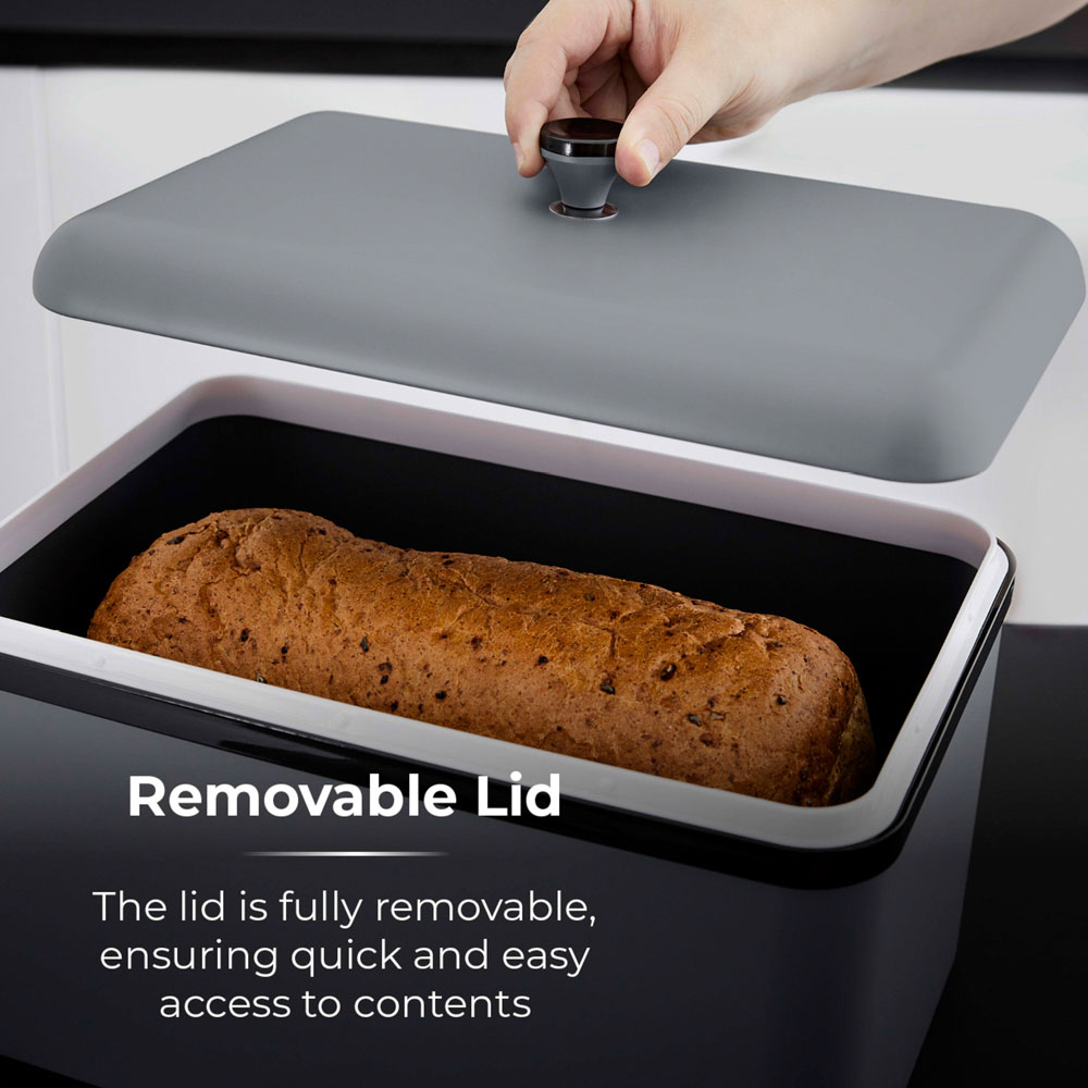 Tower Sera Grey Bread Bin Image 5