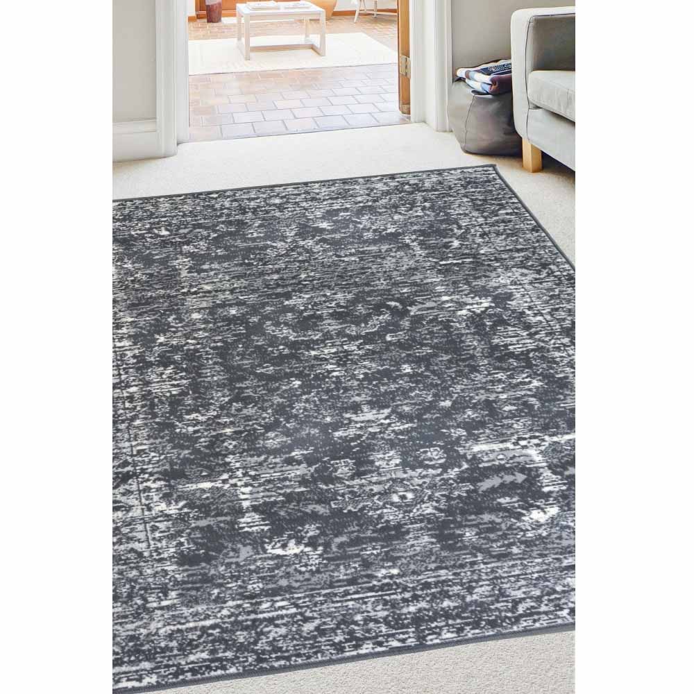 Traditional Style Rug Charcoal 120 x 170cm Image 5