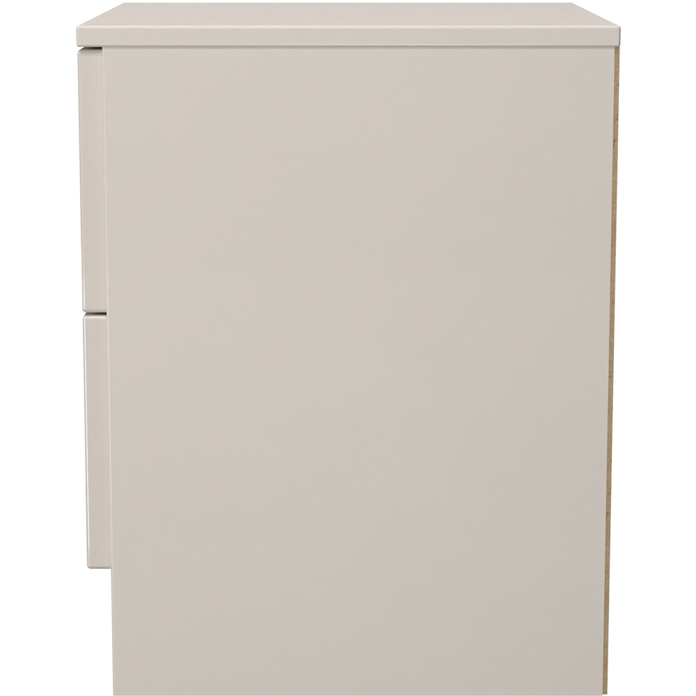 Crowndale Milan 2 Drawer Kashmir Gloss and Kashmir Compact Bedside Cabinet Ready Assembled Image 6