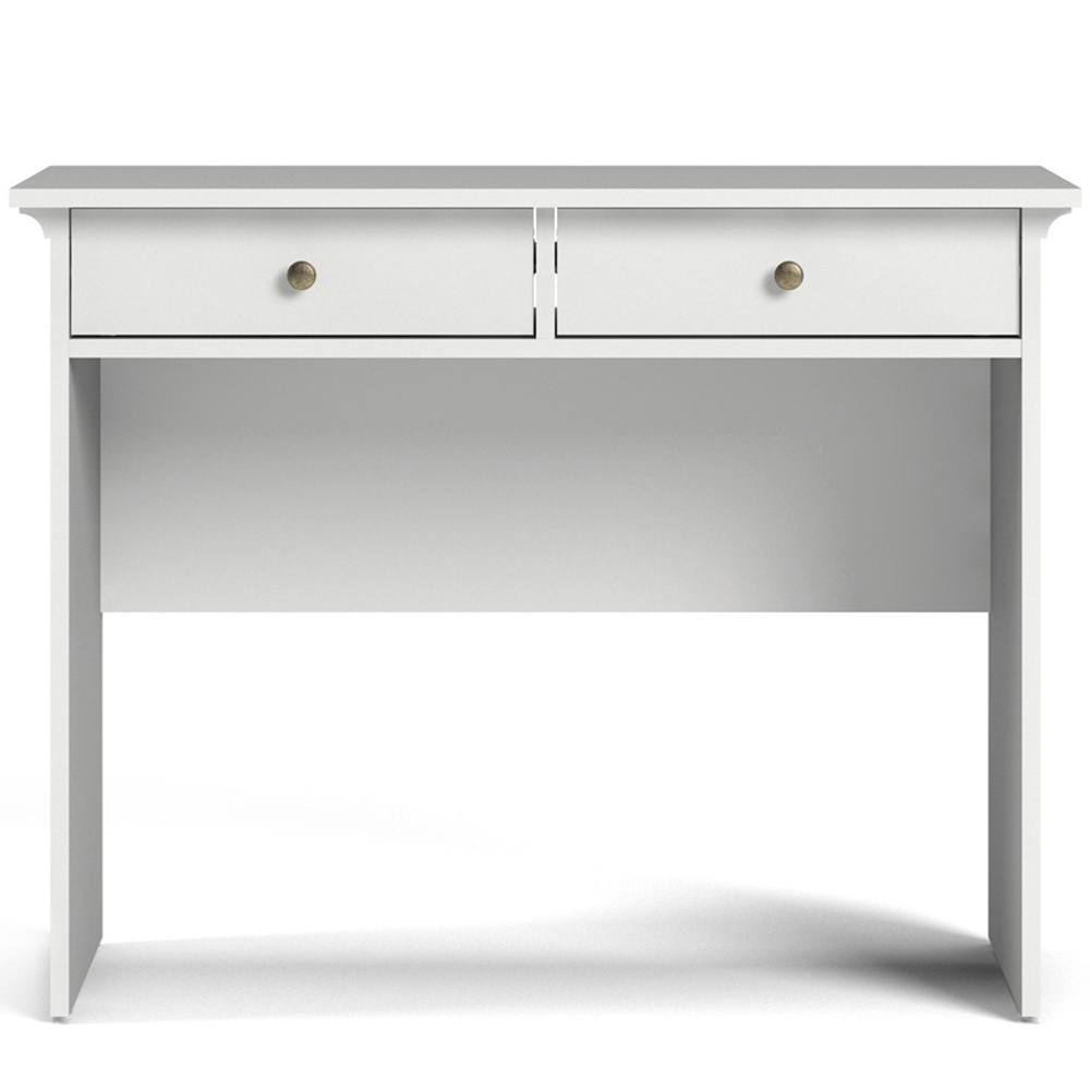 Florence Paris 2 Drawer White Console Table Image 3