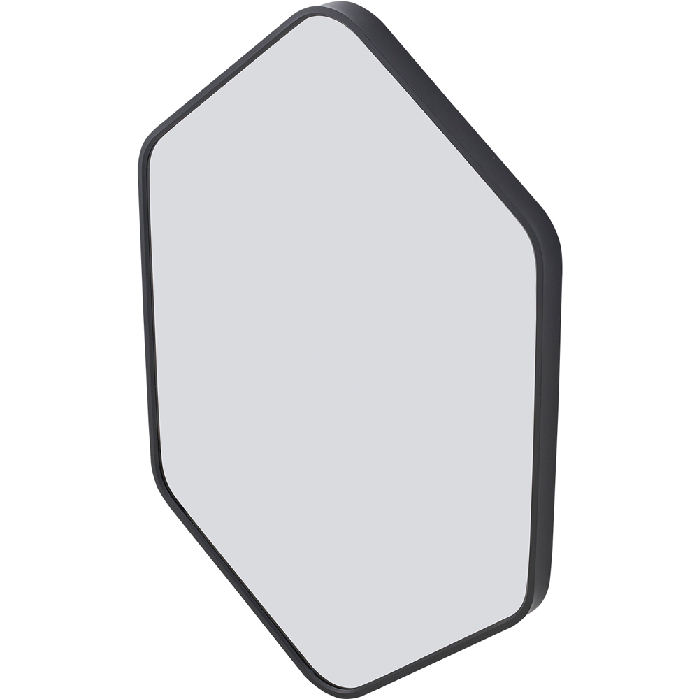 Living and Home Black Diamond Aluminium Framed HD Float Glass Bathroom Mirror 50 x 70cm Image 3