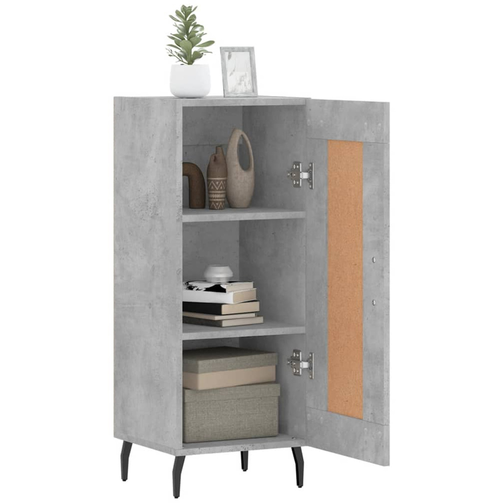 vidaXL Single Door Concrete Grey Sideboard Image 4