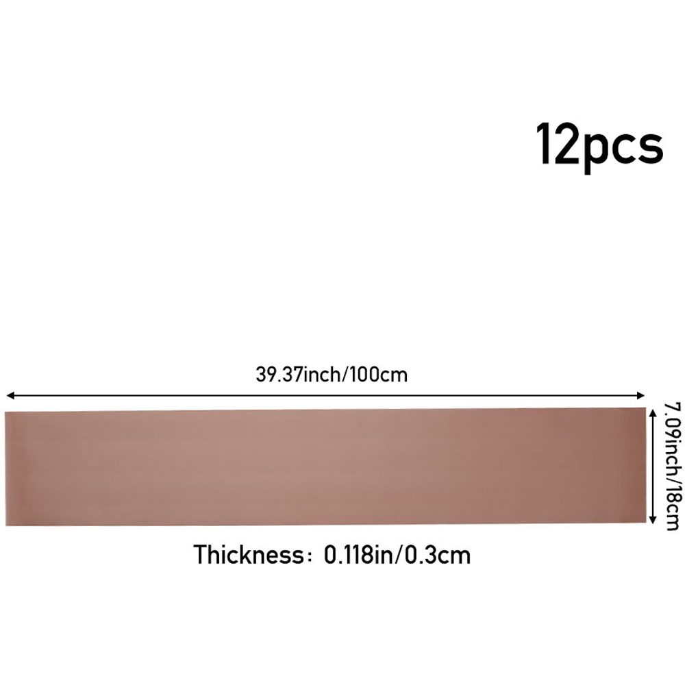 Living and Home Brown Self-Adhesive Peel and Stick Stair Riser Sticker 12 Pack Image 8