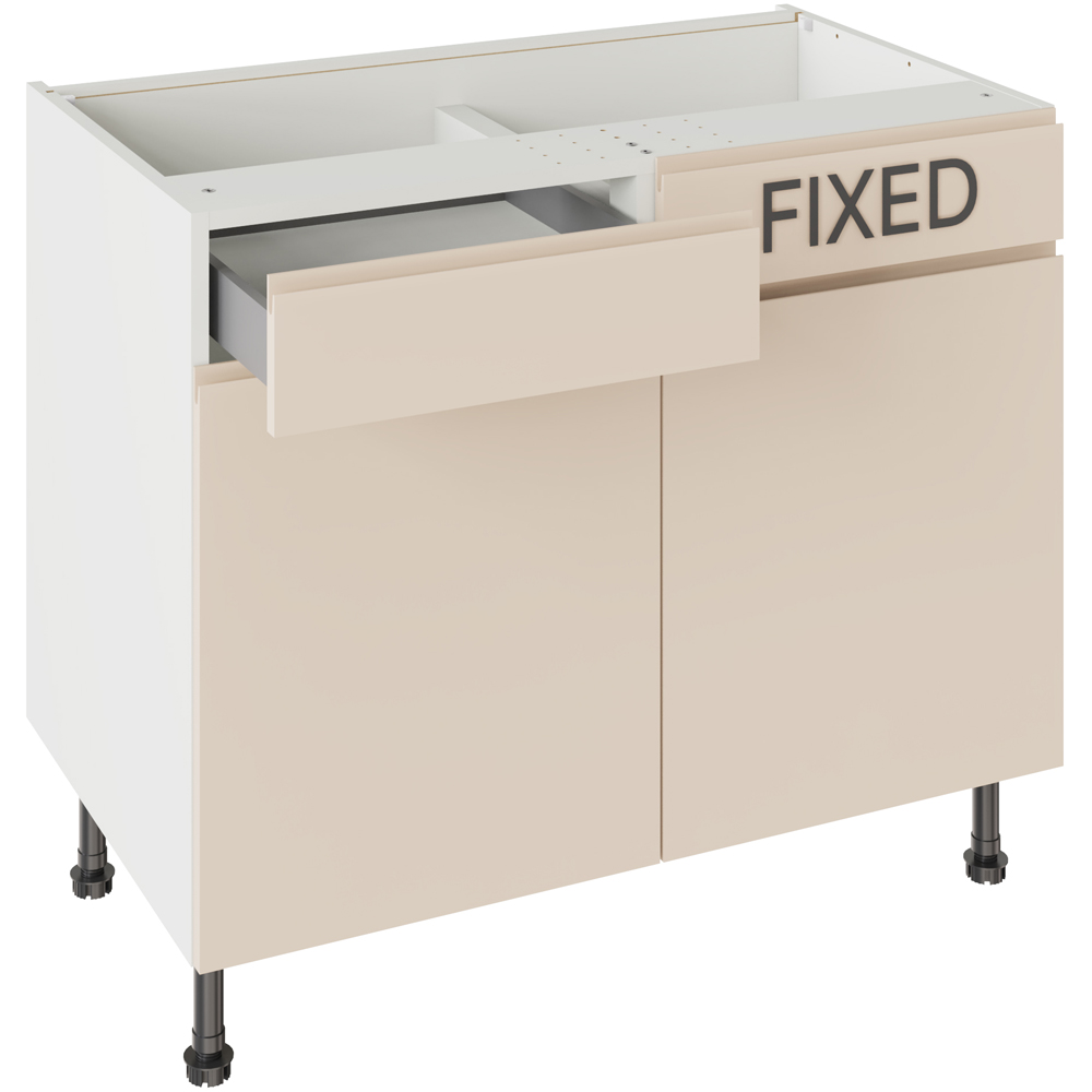 Kitchen Kit J-Pull Gloss Cashmere Drawerline Base Cabinet 1000mm Image 3