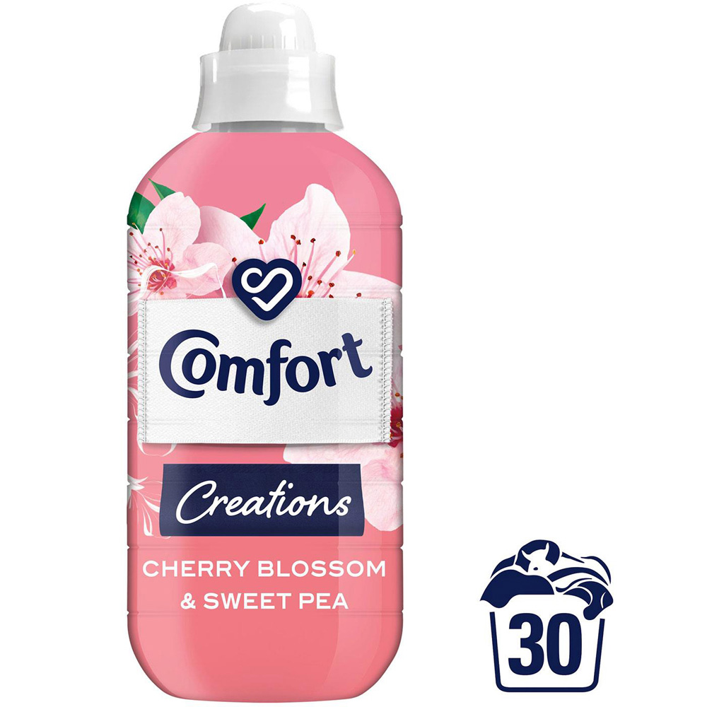 Comfort Creations Cherry Blossom and Sweet Pea Fabric Conditioner 30 Washes 900ml 2 Pack Image 3