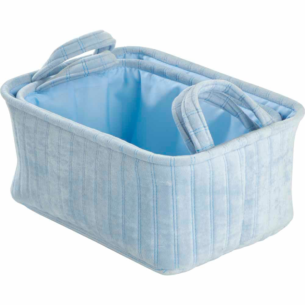 Wilko Blue Fabric Storage Tote 2 Pack Image 4