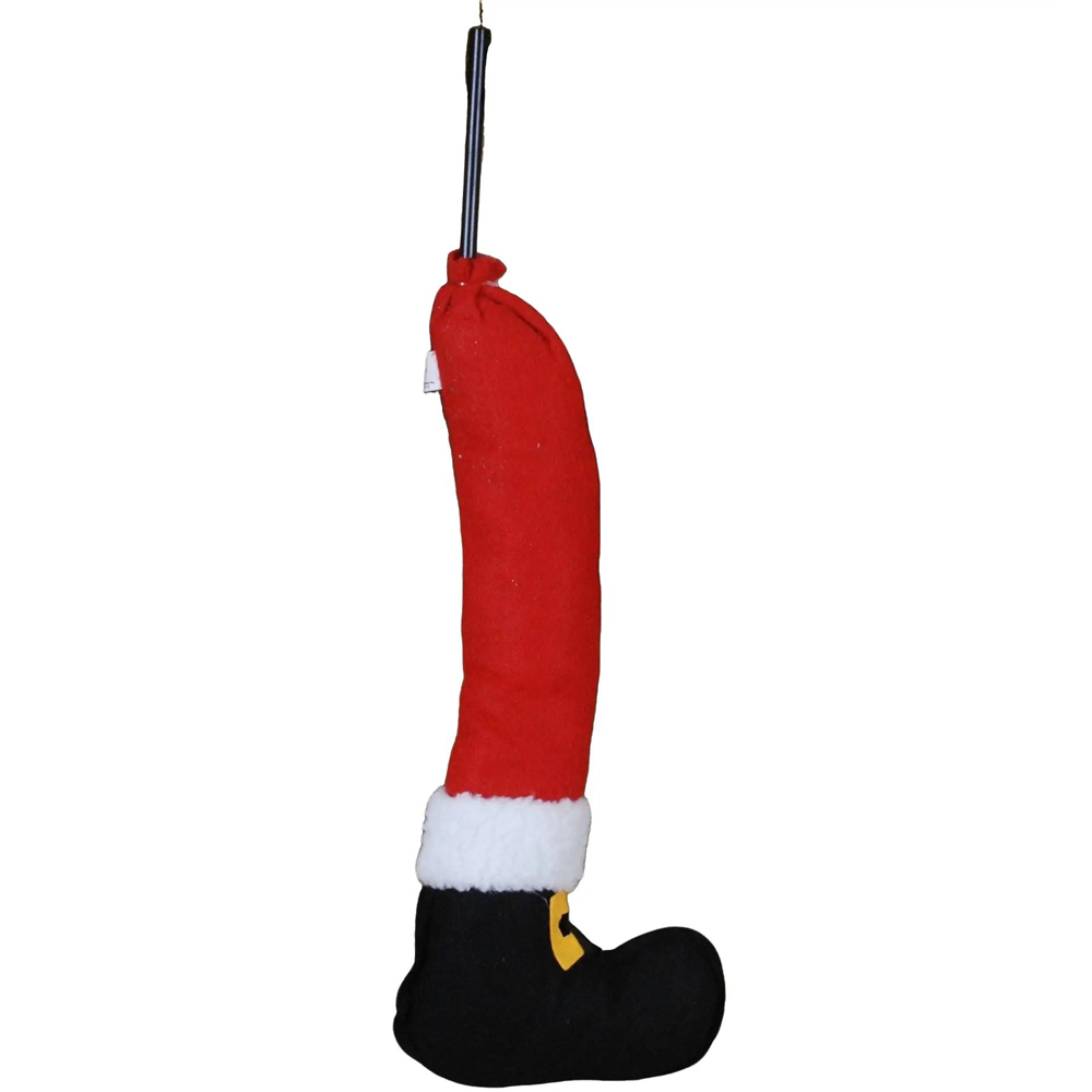 Samuel Alexander Red and Single Santa Design Chunky Leg with Boot Christmas Decoration 40cm Image 1