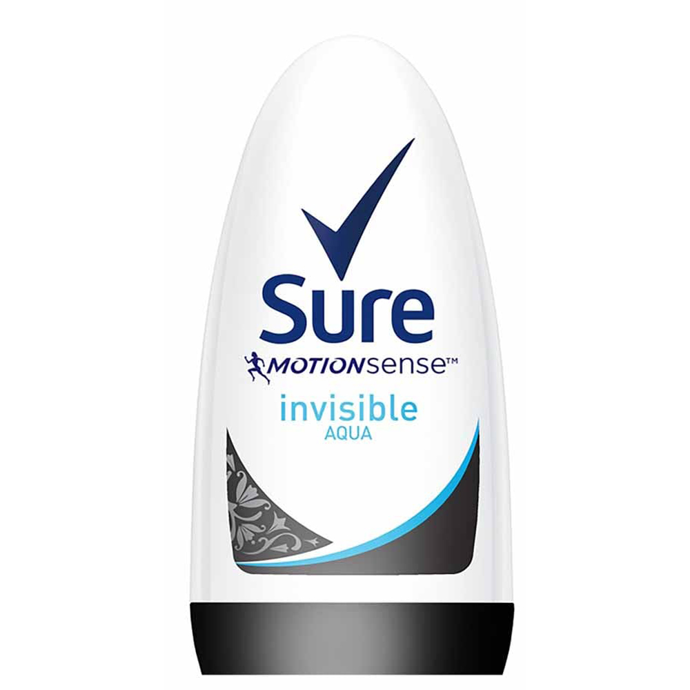 Sure Invisible Aqua Deodorant Roll On Case of 6 x 50ml Image 3