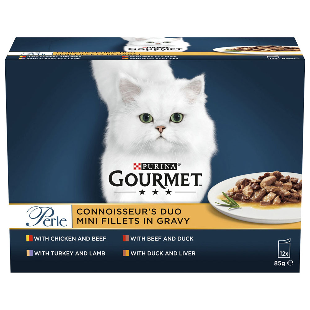 Gourmet Perle Connoisseurs Duo Cat Food Meat 12 x 85g Image 7