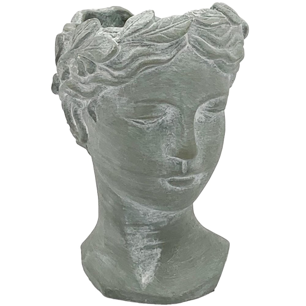 Acacia Home Grey Cement Bust Pot 35cm Image 1