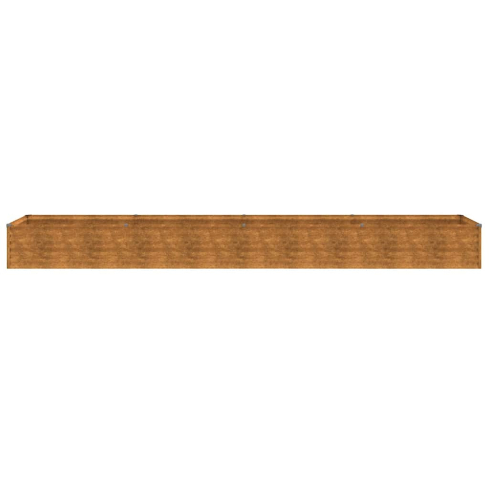 vidaXL Brown Corten Steel Raised Garden Bed 36 x 386 x 50cm Image 2