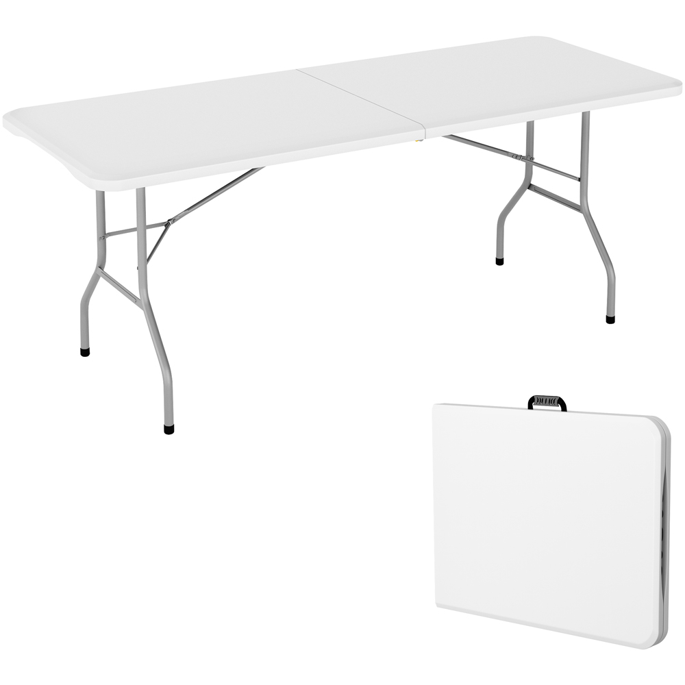 Brooklyn 5ft White Heavy Duty Foldable Garden Camping Table Image 3