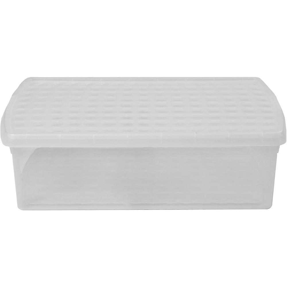 Wham Clip 30L Clear Rectangular Storage Box with Lid 4 Pack Image 3