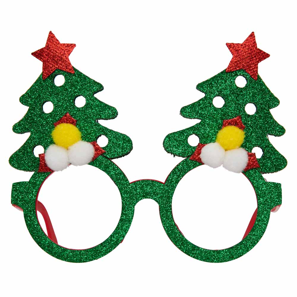 Single Wilko Novelty Christmas Glasses in Assorted styles Image 3