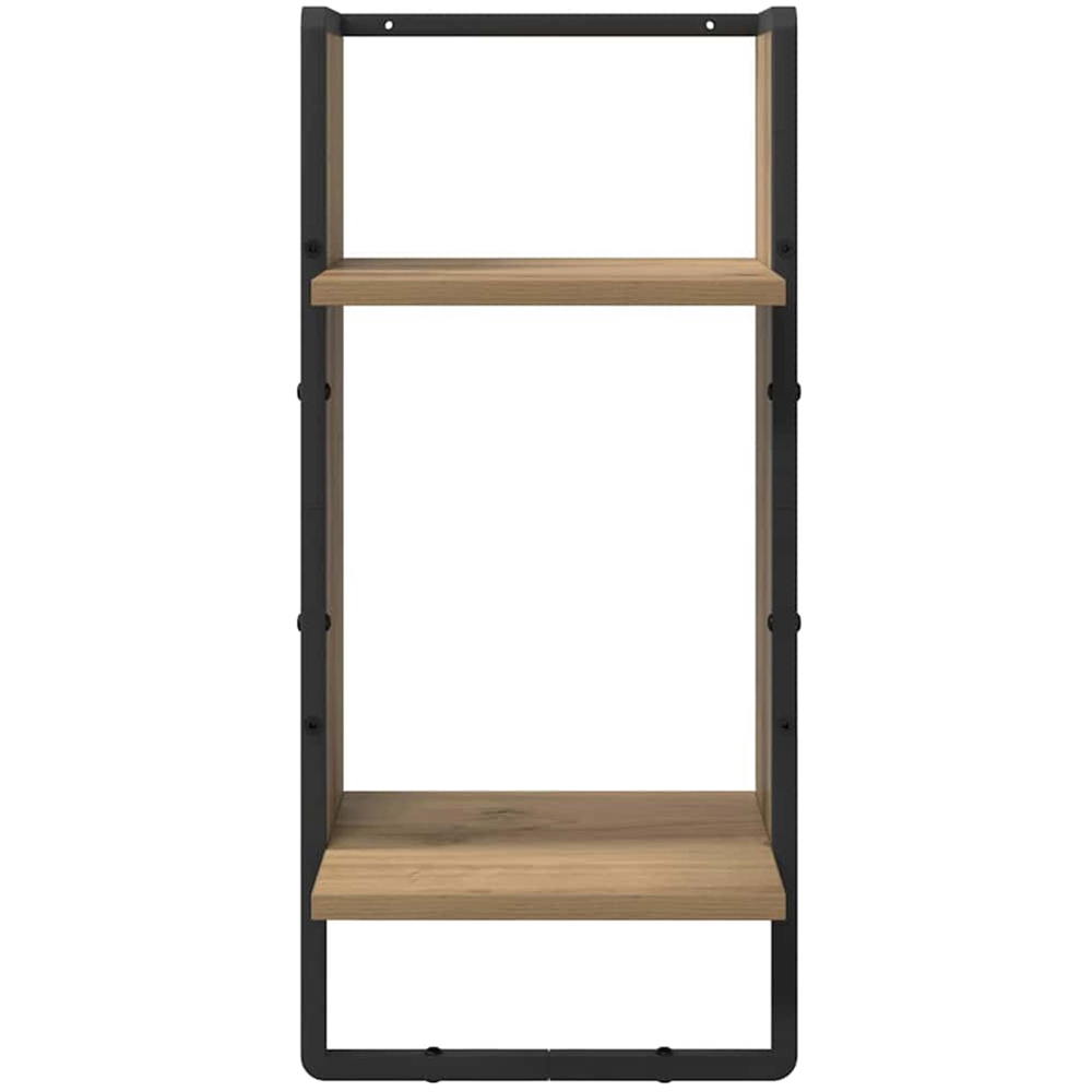 vidaXL 5 Shelf Artisan Oak Wall Shelf Set of 4 Image 9
