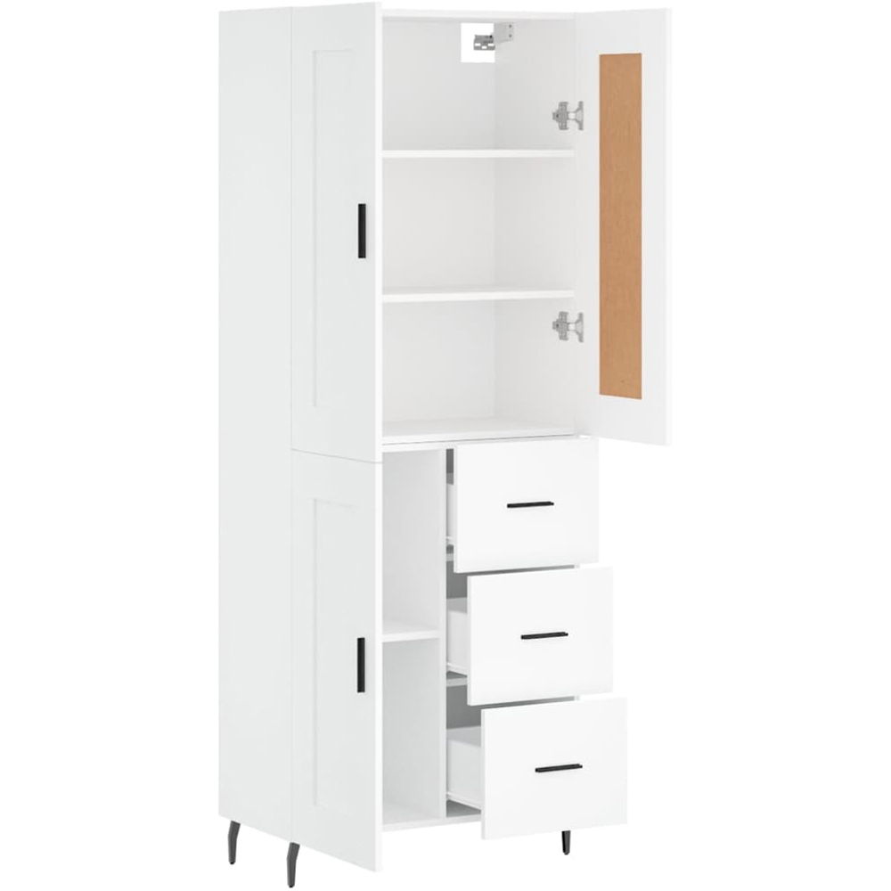 vidaXL 3 Door 3 Drawer White Highboard Image 4