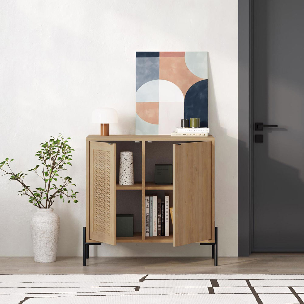 FWStyle Naïve 2 Door Oak Laser Cut Sideboard Image 4