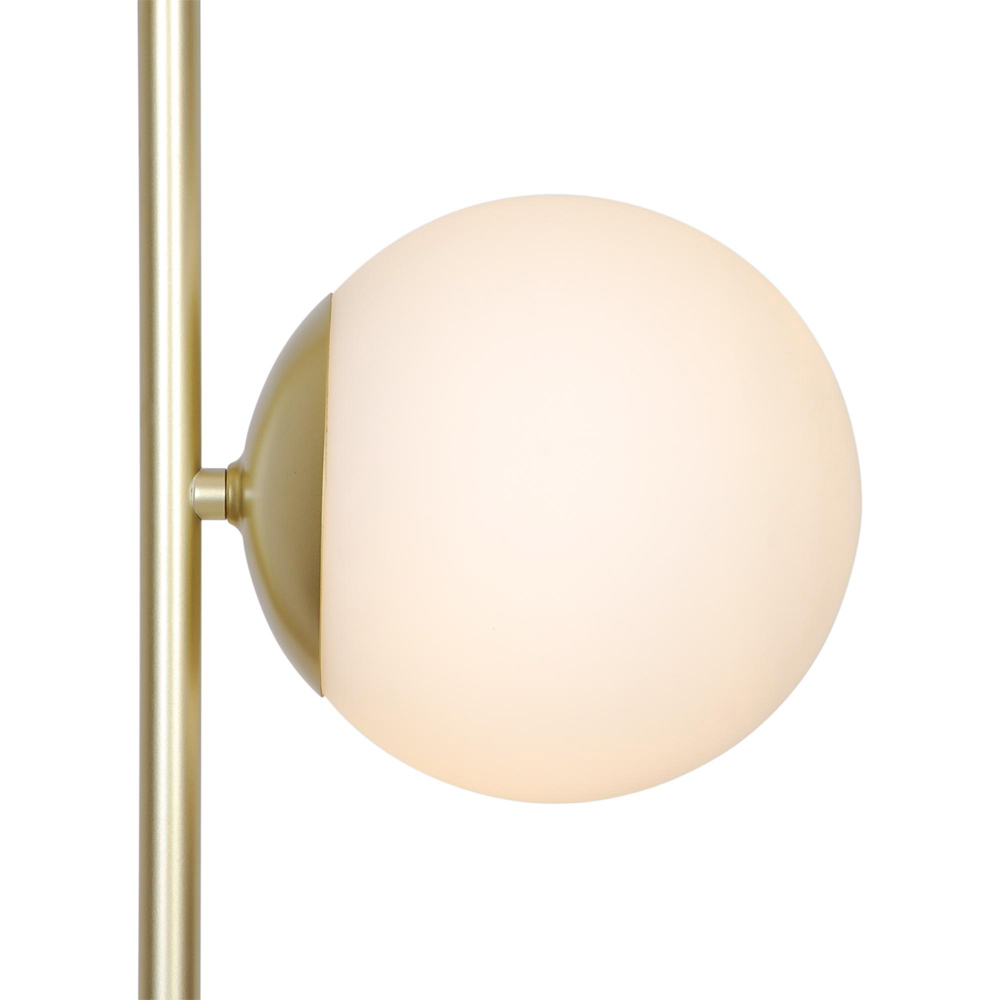 Nordlux Lilly 3 Light Brass Opal Glass Floor Lamp Image 3