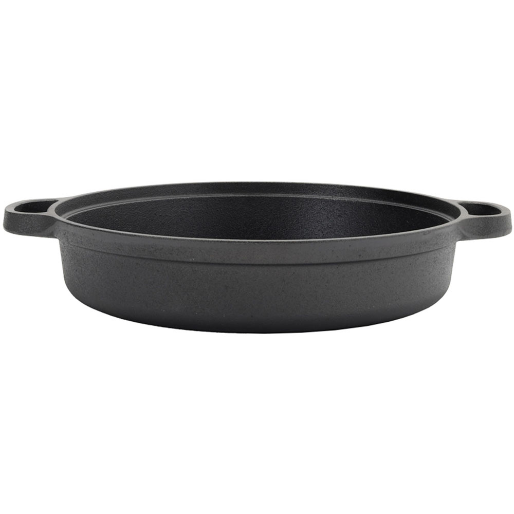 Living and Home Cast Iron Skillet with Double Handles 35cm Image 3
