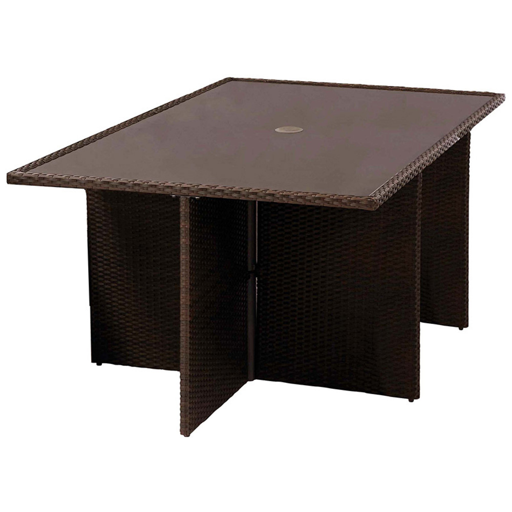 Royalcraft Nevada 6 Seater Cube Dining Set Brown Image 6