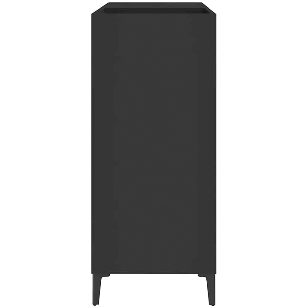 vidaXL 3 Shelf Black Record Cabinet Image 5