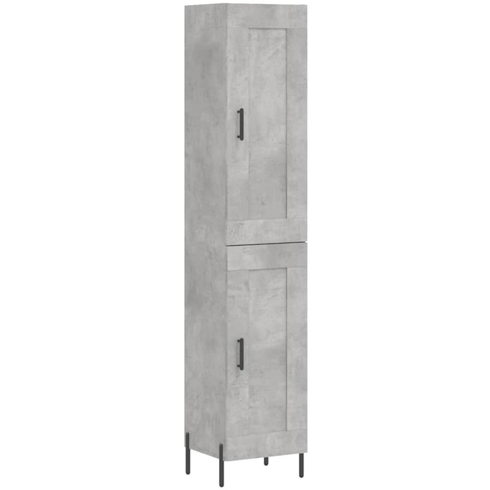 vidaXL 2 Door Concrete Grey Highboard Image 2