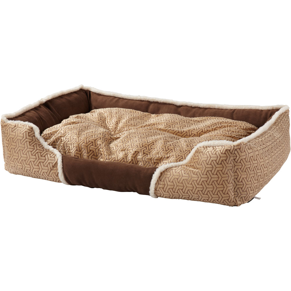 Bunty Kensington Extra Large Cream Fleece Fur Cushion Dog Bed Image 2