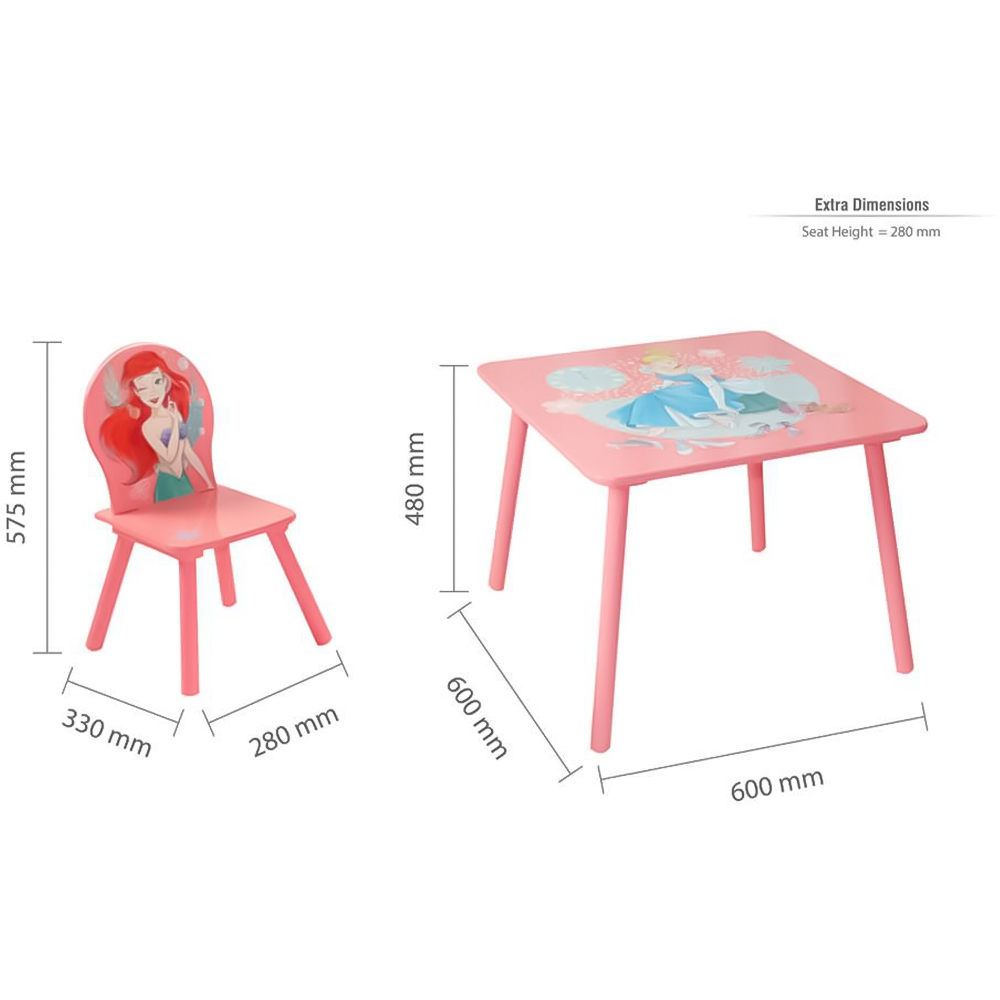Disney Princess Table and Chairs Set Image 9