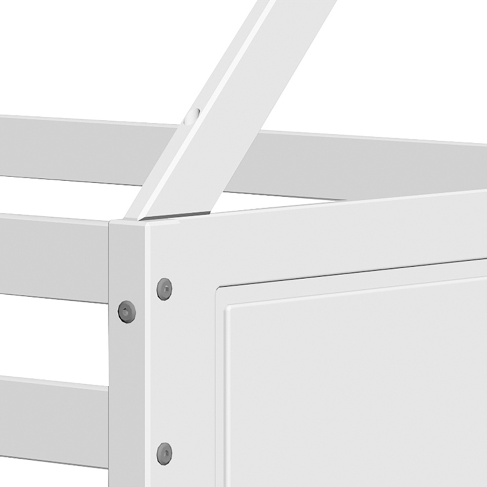 Home Detail Miller White Wooden House Bunk Bed Image 6