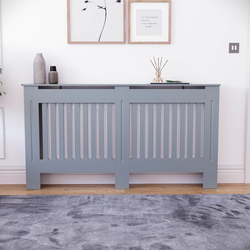 Vida Designs Chelsea Grey Large Radiator Cover Image 5