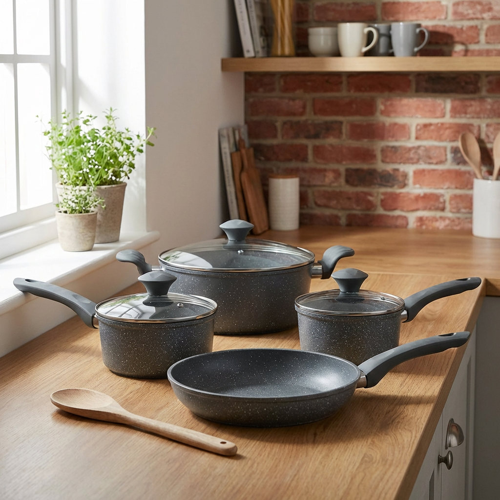 7 Piece Cookware Set - Grey Image 6