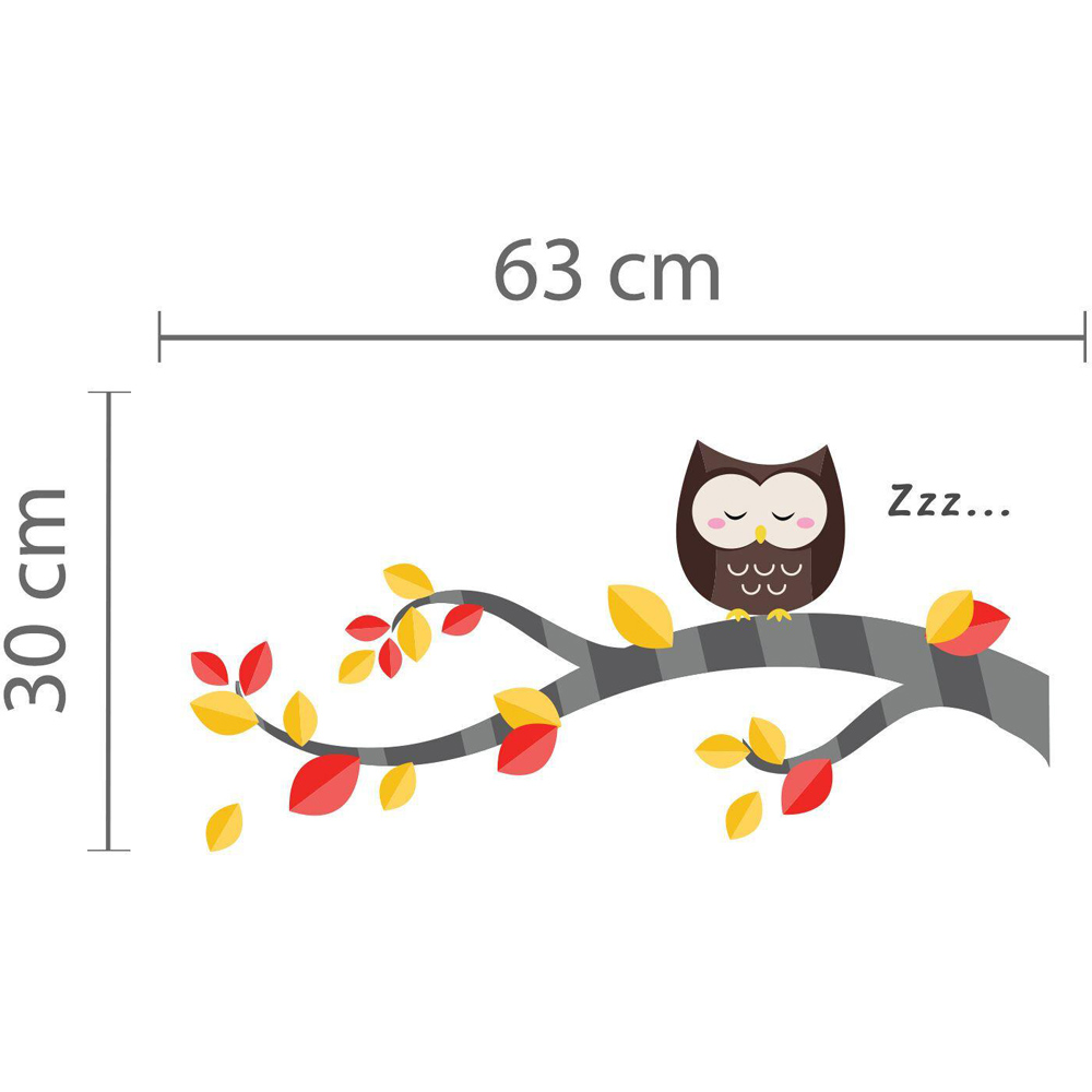 Walplus Kids Nursery Owl Tree Self Adhesive Wall Stickers Image 4