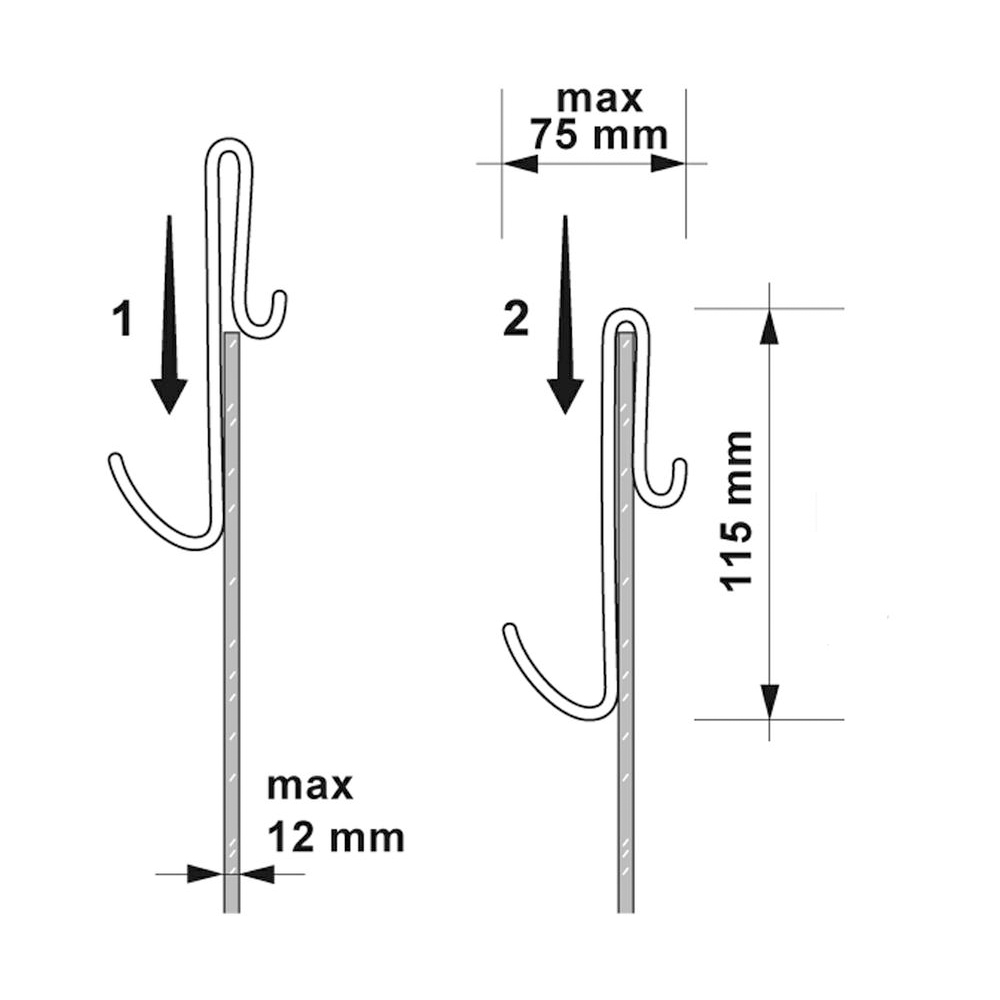 nuie Chrome Enclosure Hook Image 3