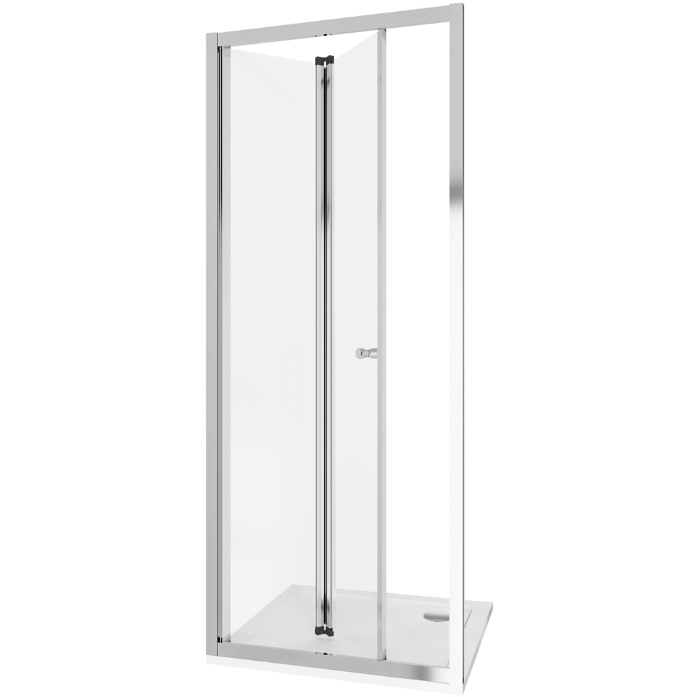Stech Homes Bi-fold Shower Door with Shower Tray 800 x 1850mm Image 1