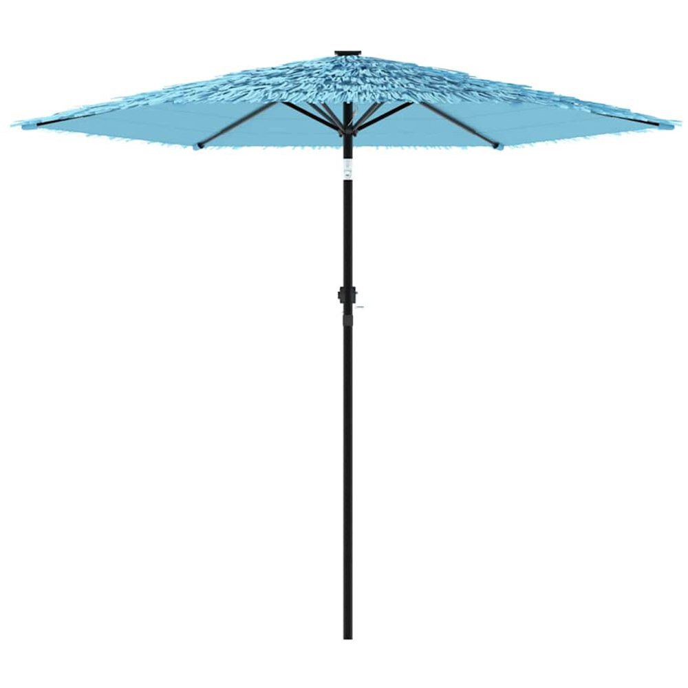 vidaXL Blue Straw Top Garden Parasol with Steel Pole 2.6m Image 3