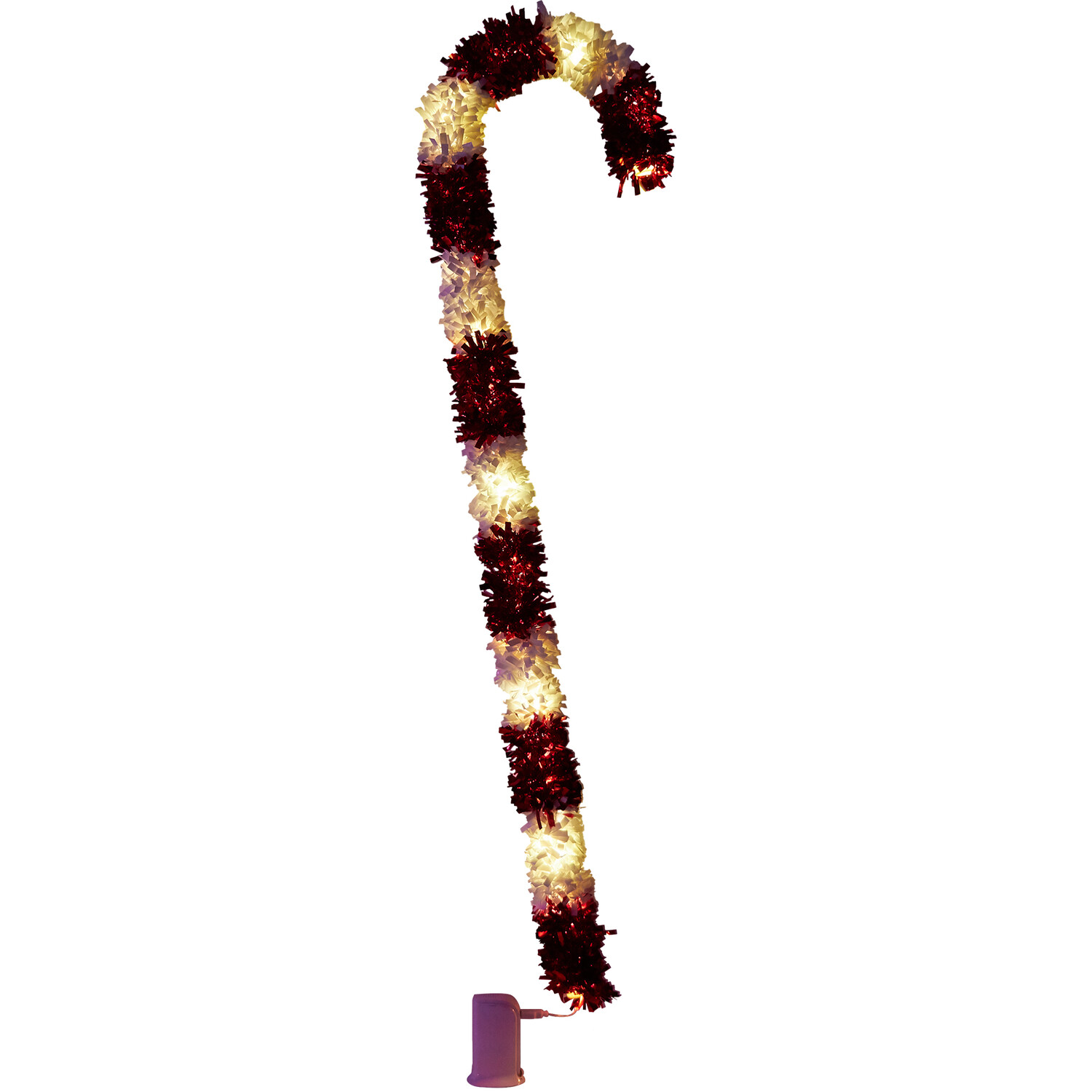 LED Tinsel Candy Cane Image 2