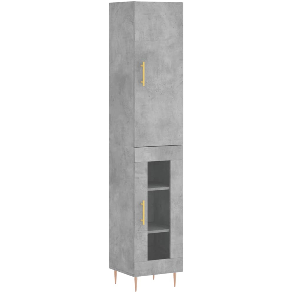 vidaXL 2 Door Concrete Grey Highboard Image 2