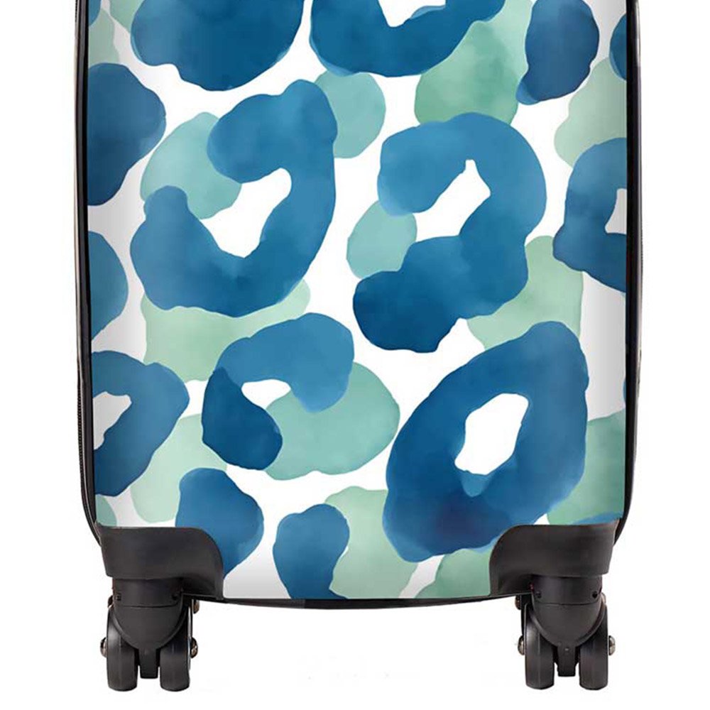 Warren Reed Designer Mini Cabin Watercolour Leopard Print Suitcase Image 2
