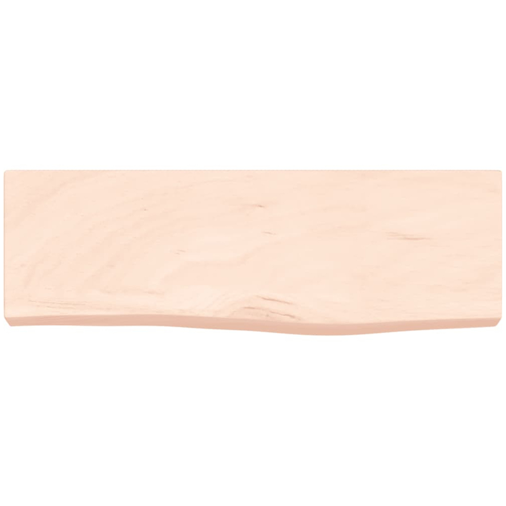 vidaXL 60 x 20 x 6cm Untreated Solid Wood Oak Wall Shelf Image 3
