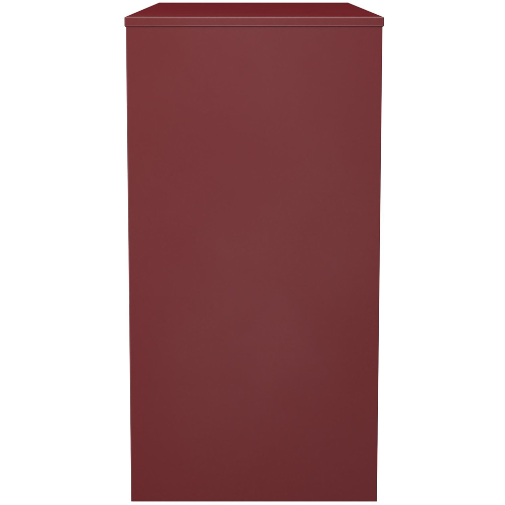 Crowndale Hong Kong 4 Drawer Red Matt Vanity Dressing Table Ready Assembled Image 5