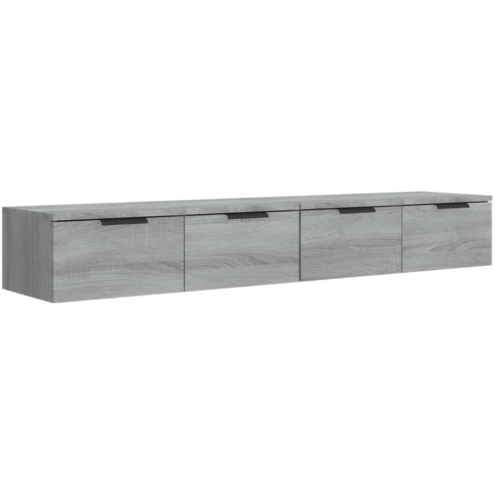 vidaXL 2 Drawer Grey Sonoma Oak Wall Cabinet 2 Pack Image 2