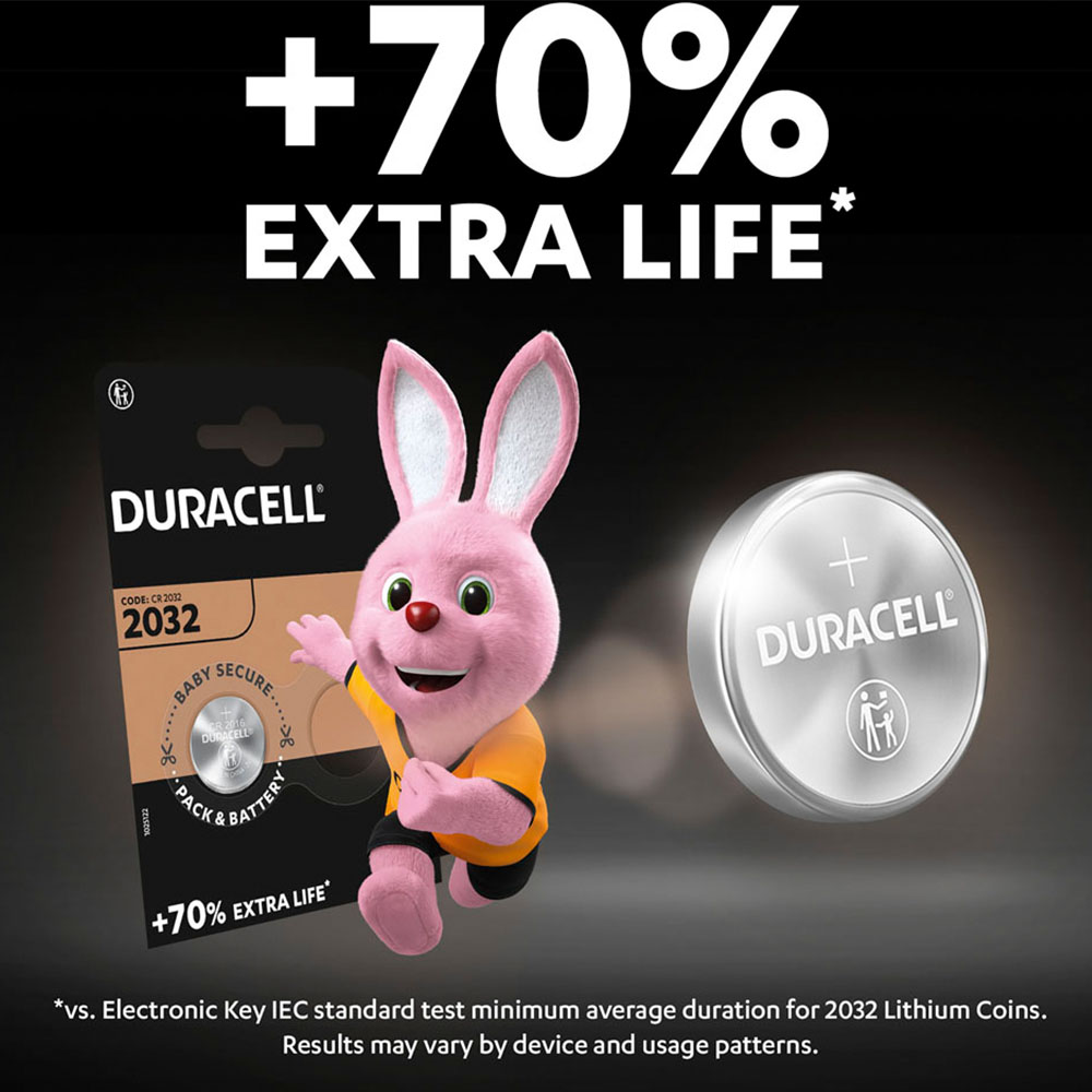Duracell Specialty CR2032 2 Pack Lithium Coin Cell Batteries Image 3
