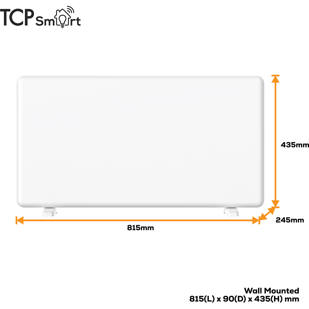 TCP Smart Serene White Energy Monitoring Panel Heater 2000W 815 x 435mm Image 9