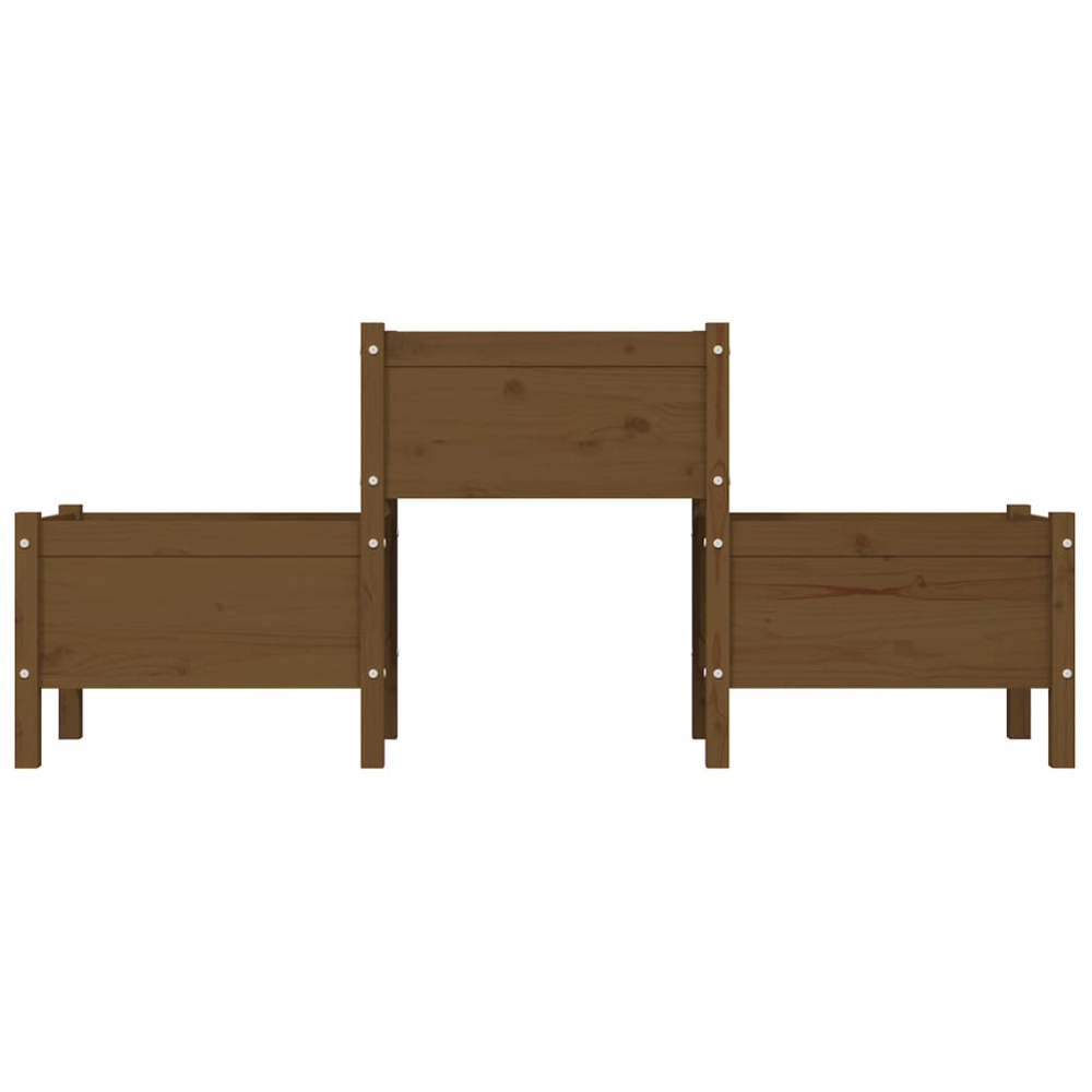 vidaXL Brown Pine Wood Garden Planter 75 x 44 x 178.5cm Image 3